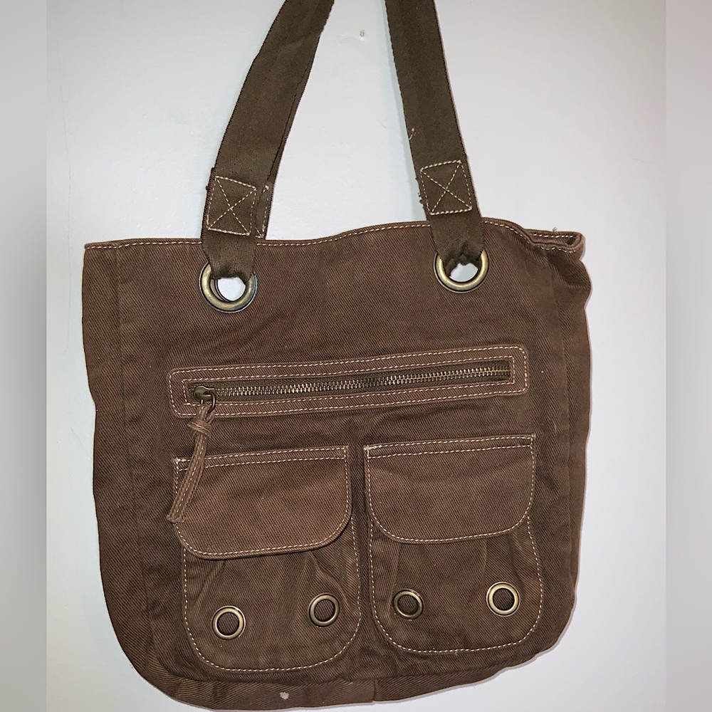 Aeropostale Brown Canvas Tote Bag